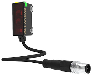 LANBAO PST-YR16DPOR-F3 оптический датчик PNP на свет, 16мм, кабель 0,2м с разъемом М8