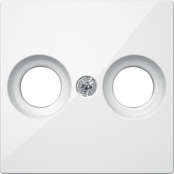 MERTEN ЦЕНТР.ПЛАТА антенной розетки 2 отв., ПОЛ.БЕЛЫЙ, SM