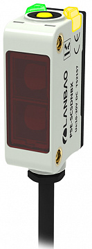 LANBAO PSE-SC5DNBX Датчик диффузного отражения 5 см, красный свет (640нм), NPN, NO/NC, 10…30 DC, PC+ABS, прямоугольный, кабель 2 м, IP67