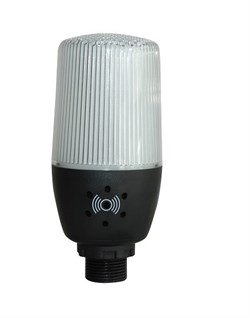 Сигнальная колонна EMAS с многоцветным модулем 24V AC/DC и зуммером, интегрированная с контроллером,кабель 5м.