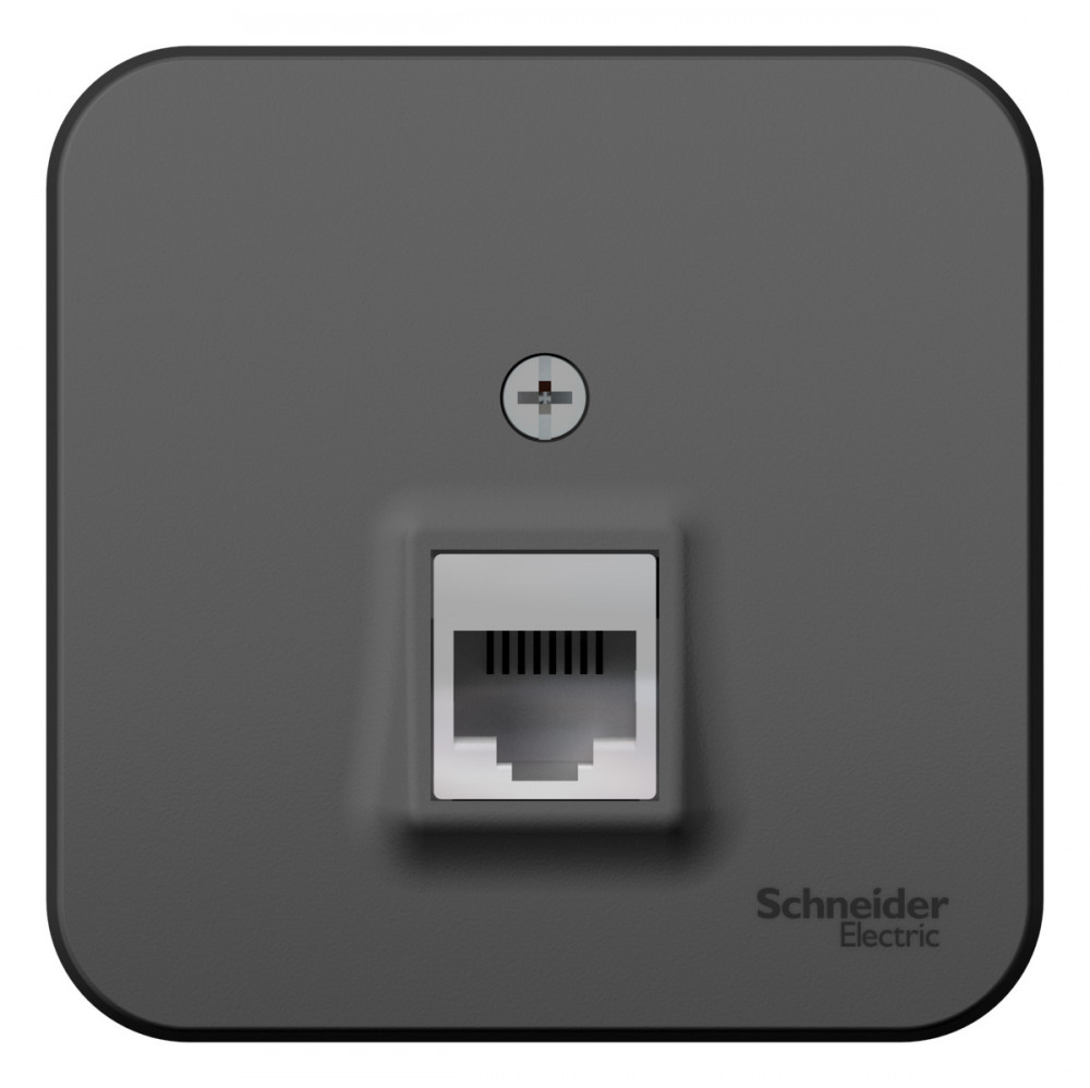 BLANCA О/У РОЗЕТКА телефонная RJ11 ИЗОЛ.ПЛ., АНТРАЦИТ