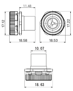 Элемент выравнивания давления/вентиляционный PCD с мембраной, M12, 17x17,5мм, IP66, RAL7035