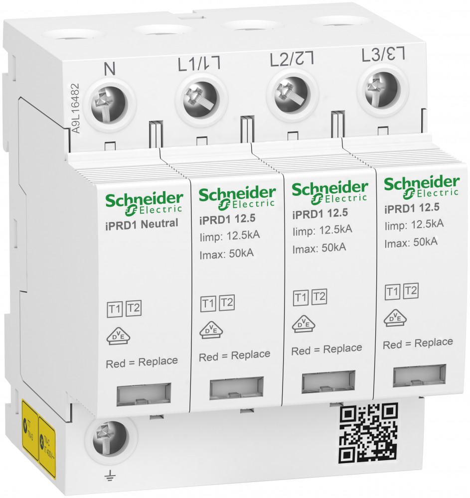 УЗИП iPRD1 12.5r 3P+N 50kA КЛАСС 1+2 с картриджем