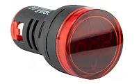 Индикатор напряжения светодиодный моноблочный AD116-22DSV, красный, 24~550VAC, IP44, 22mm