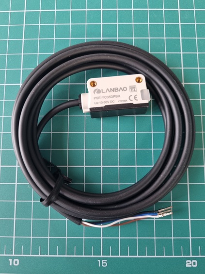 LANBAO PSE-YC35DPBR оптический датчик 32,5x20x12мм PNP NO/NC Sn=350мм BGS (D-тип) кабель 2м