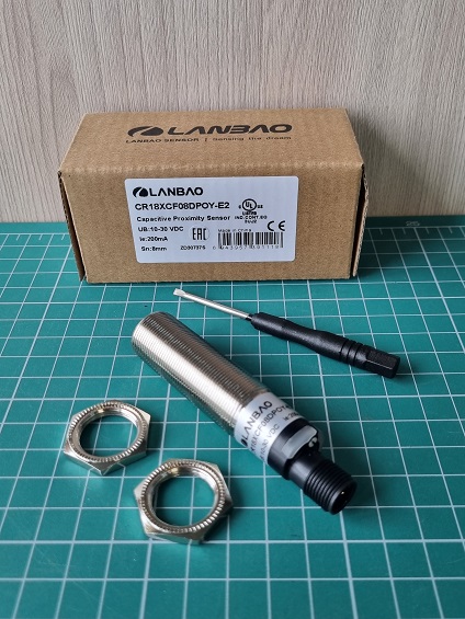 LANBAO CR18XCF08DPOY-E2 Ёмкостной датчик М18х85мм PNP NO Sn=8мм разъём М12