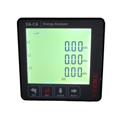 EA-C4 Анализатор электроэнергии сетевой VTEKE (Измерение гармоник 2-31, Связь по RS-485, Пользовательский ЖК-дисплей) 