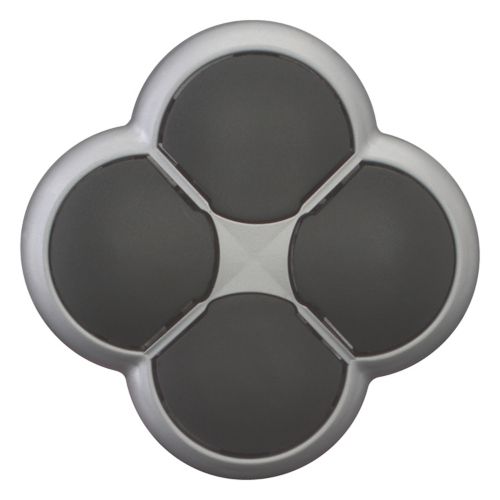 Кнопка счетверенная M22-D4-S, IP66, без фиксации, 4 черные кнопки без обозначений