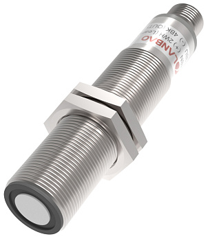 LANBAO UR18-CM1D2NB-E5 Ультразвуковой датчик 60-1000 мм, 9-30 DC, 2 NPN, NO/NC, никелированная латунь, разъем M12 5-pin