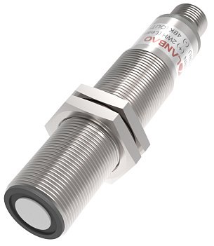 LANBAO UR18-CM1D2NB-E5 Ультразвуковой датчик 60-1000 мм, 9-30 DC, 2 NPN, NO/NC, никелированная латунь, разъем M12 5-pin