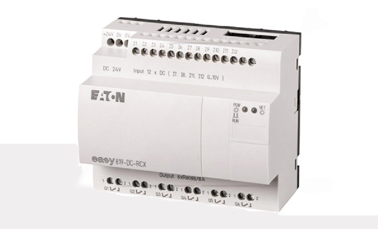 Программируемый логический контроллер EASY819-DC-RCX, 24VDC, 12(4 аналог.)вх., 6 рел.вых., таймер