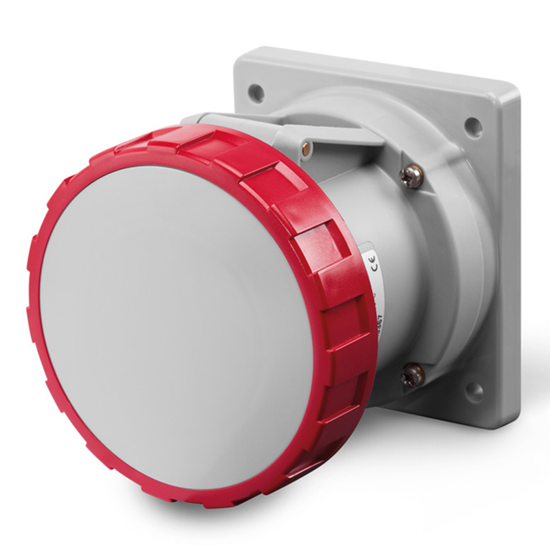 Разъем пром. силовой CEE встраиваемый прямой, гнездо, 125A, 3P+E 6h, 380_415VAC 50/60Hz, уст. 114x114mm, IP66/IP67/IP69, серия OPTIMA