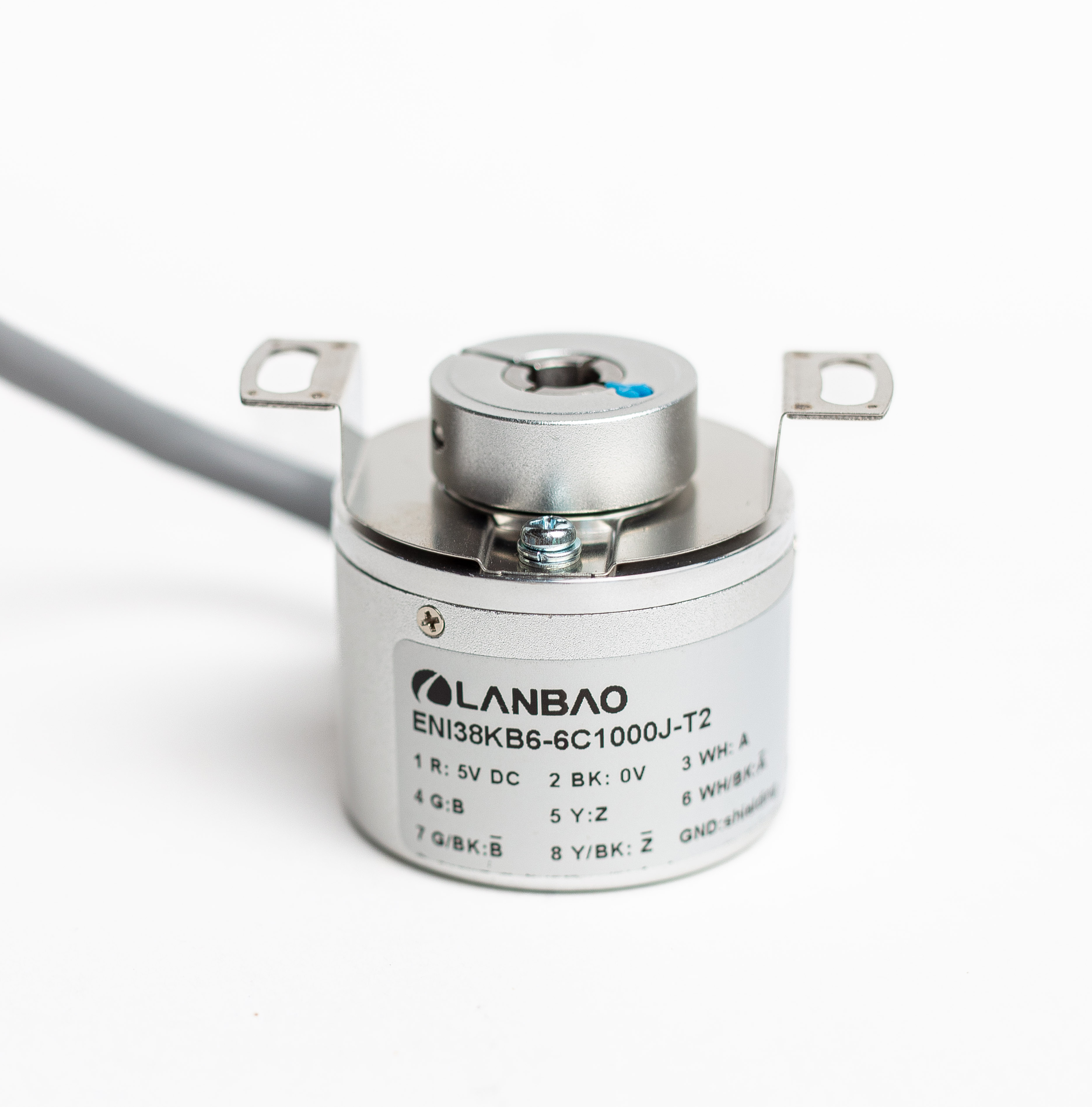 LANBAO ENI38KB6-6E2048H-T2 энкодер ?38 полый вал 6мм 2048имп/об HTL/PUSH PULL 8-30DC кабель 2м