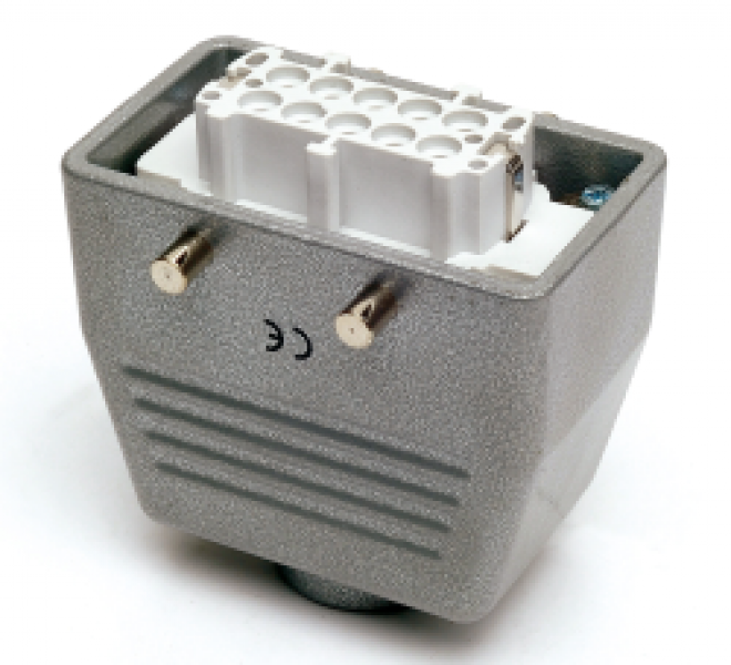 Кожух с гнездом металлический, 10 полюсов, 16A, верхний ввод (PG 16), IP65 EBM10PU30