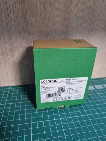 КОНТАКТОР D 3Р,25 A,НО+НЗ,220V 50/60 ГЦ,ЗАЖИМ ПОД ВИНТ,