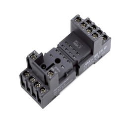 Цоколь SKB08-E, 12A(300V), винтовой зажим, черный, на рейку DIN35/панель, для RKE2, RKF2, R2N, MY2, 55.32, KMY2, PT2, RCM2