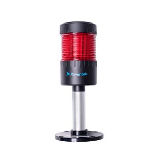 RAVENTEK PVO2-124F-R световая колонна ?64мм с зуммером 1 цвет красный прямое основание IP65
