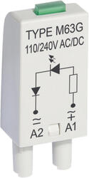 Модуль L M63G, зеленый LED, 110_240VAC/DC, серый, для GZT, GZM, GZS, GZMB, ES32