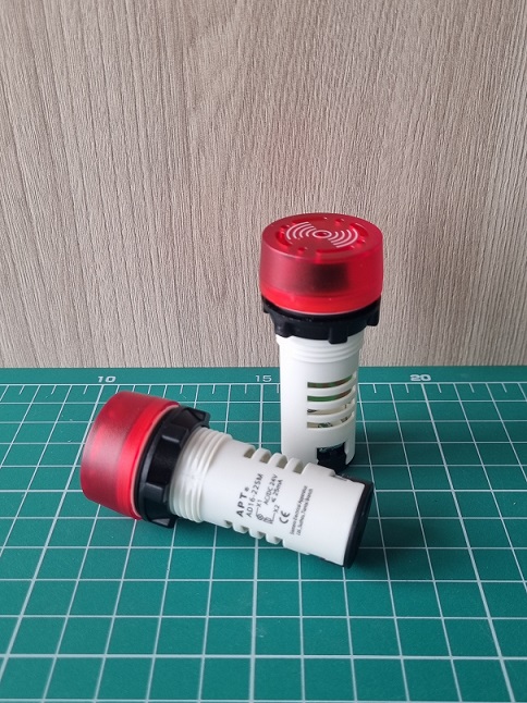 Акустическое сигнальное устройство (зуммер) AD16-22, 24VAC/DC, с подсветкой, 80dB, 22mm, IP31