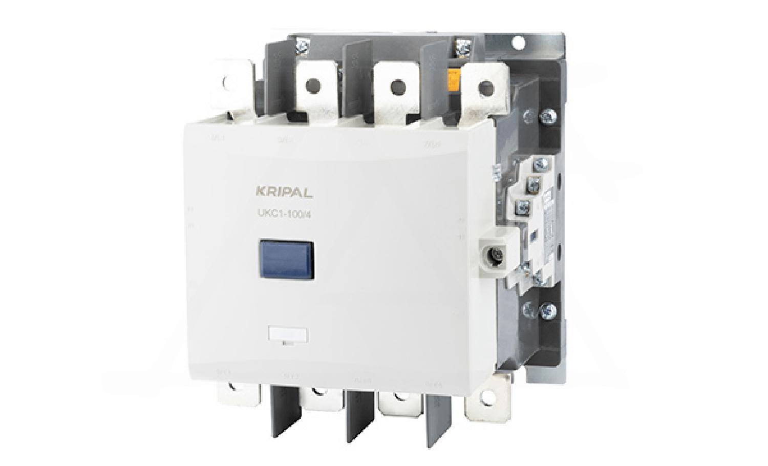 Контактор UKC1-100/4-22-230AC, 4P, 105A(AC-3), 150A(AC-1), 55kW(400VAC), Uк=220-240VAC, 2NO+2NC