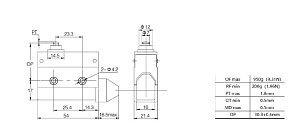 LANBAO LSAR7-100 концевой выключатель NO/NC плунжер