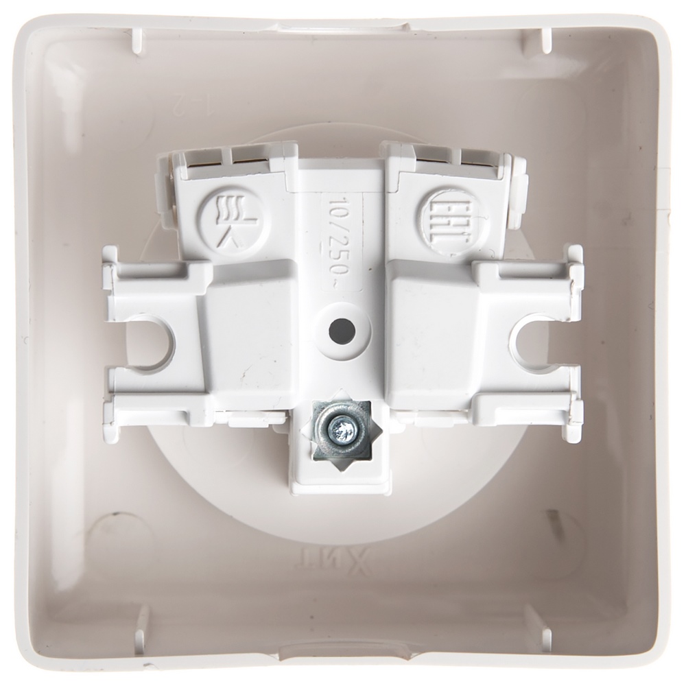 ХИТ О/У РОЗЕТКА без заземления со шторками, 10А, 250В, БЕЛЫЙ