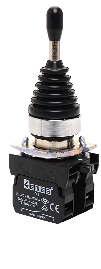 Кнопка джойстик 2х позиционный (1НО+1НО), без фиксации, серия CM (250В AC, 4А), IP65 CM101DJ21