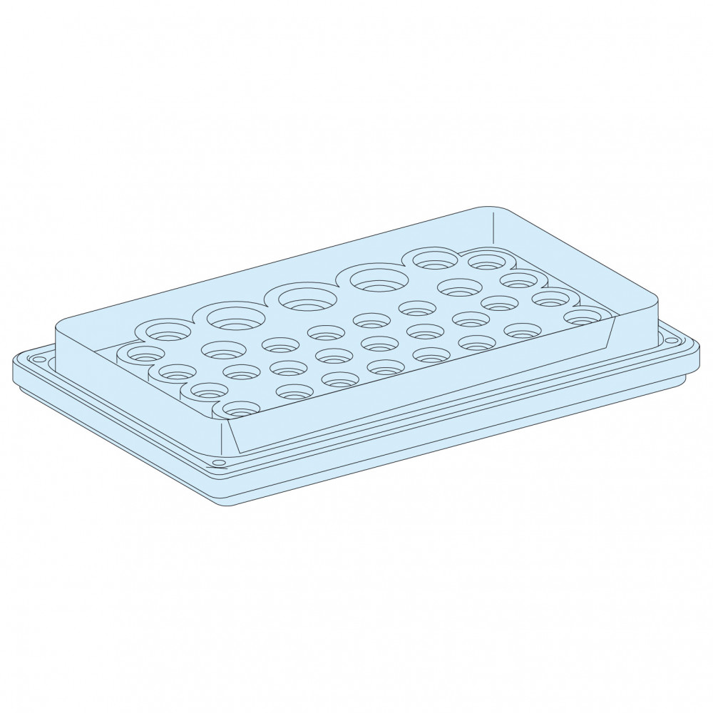 САЛЬНИК. ПАНЕЛЬ С 39 ОТВЕРСТИЯМИ ДИАМЕТРОМ 7 - 26 ММ, IP55