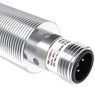 LANBAO LR18XBF05DLO-E2 индуктивный датчик M18x63мм, 2-х проводный DC,NO, Sn=5мм разъем M12