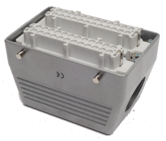 Кожух с гнездом металлический, 48 полюсов, 16A, боковой ввод (PG 29), IP65 EBM48PU10