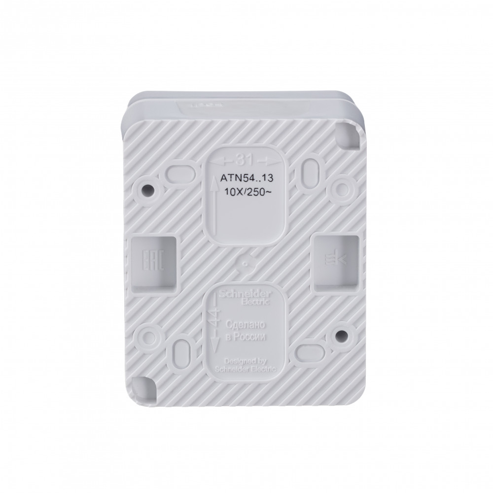 ATLASDESIGN PROFI IP54 О/У 1-клавишный ВЫКЛЮЧАТЕЛЬ с подсветкой, сх.1а, 10АХ, БЕЛЫЙ