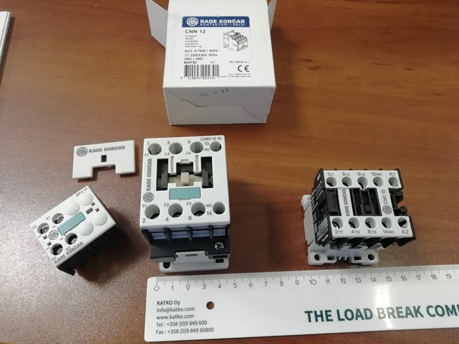 Контактор CNN 12 10 220/230V 50Hz, 3P, 12A/(25A по AC-1), 5.7kW(400VAC), 220/230VAC, 1NO