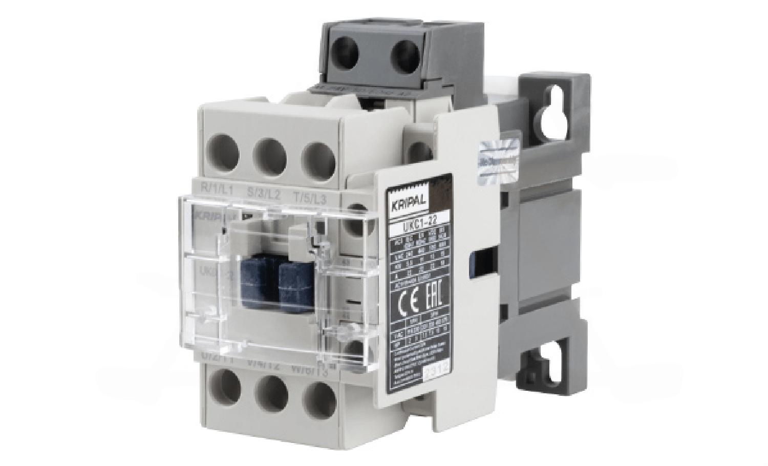 Контактор UKC1-25-11-24AC, 3P, 25A(AC-3), 40A(AC-1), 11kW(400VAC), Uк=24VAC, 1NO+1NC