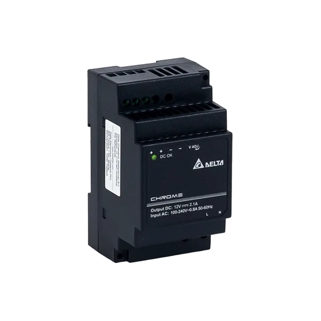 Блок питания импульсный Chrome, 25.2W, 2.1А, 90_264VAC (120_375VDC) / 12VDC, DIN35, винт.клеммы, пл.корпус