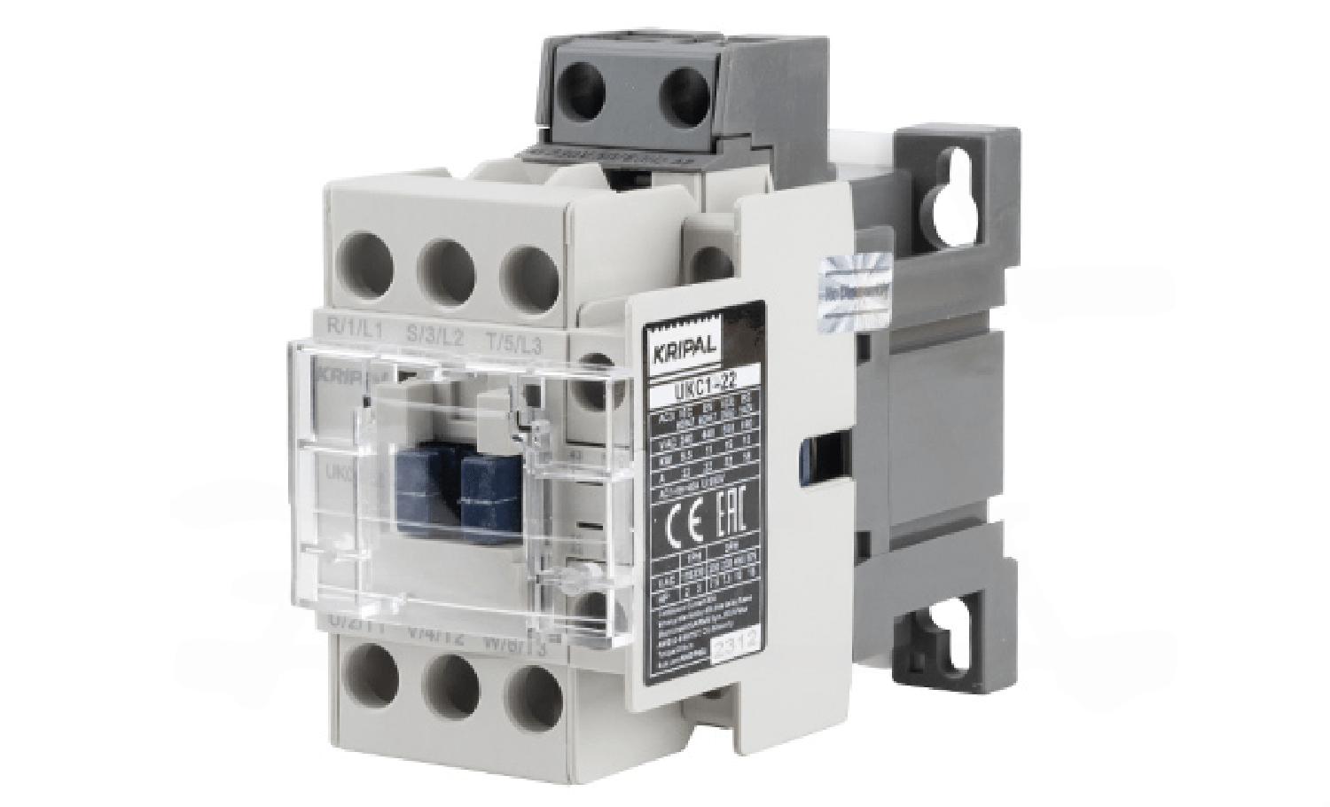 Контактор UKC1-25-11-230AC, 3P, 25A(AC-3), 40A(AC-1), 11kW(400VAC), Uк=230VAC, 1NO+1NC