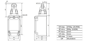LANBAO LSAR-5102 концевой выключатель NO/NC роликовый плунжер