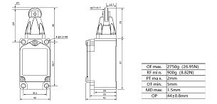 LANBAO LSAR-5102 концевой выключатель NO/NC роликовый плунжер