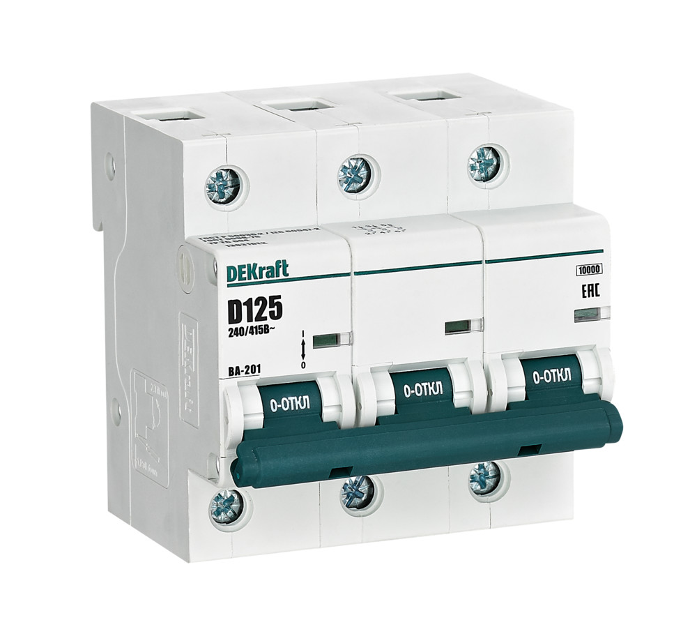 Авт. выкл. 3Р 125А х-ка D ВА-201 10кА