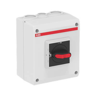 Выключатель разъединитель OTP32B6M, 6-p. 415V AC23 23A, 11kW в пластиковом корпусе IP65 с черной рукояткой