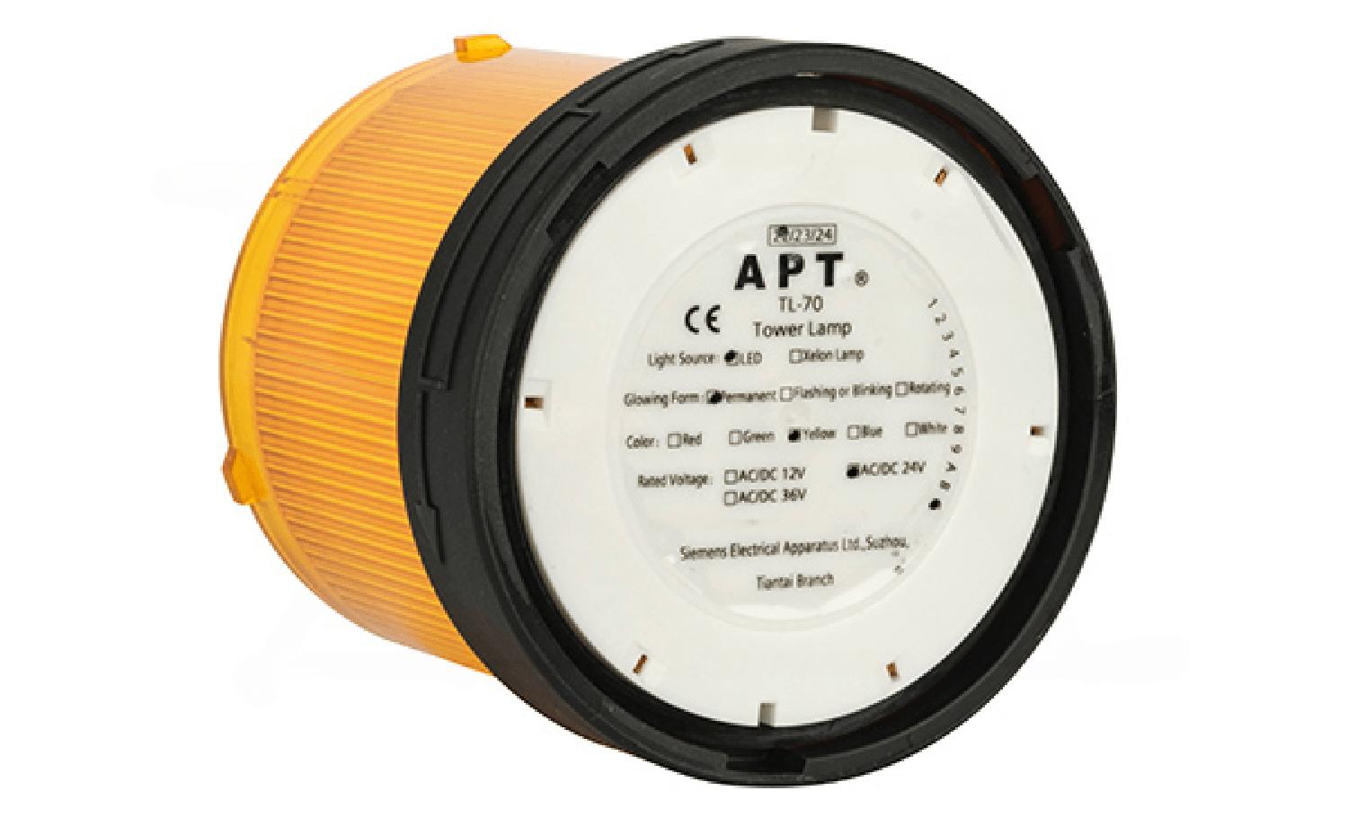 Модуль мигающего света TL-70, желтый, LED, 24VAC/DC, d=70mm, IP65