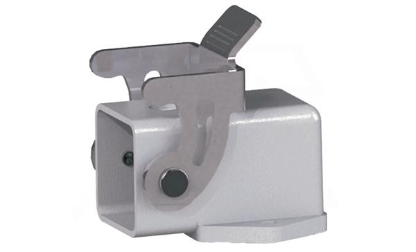 Корпус разъема, размер H3A, приборный, с фиксатором, угловой, металл, IP65, RAL 7037