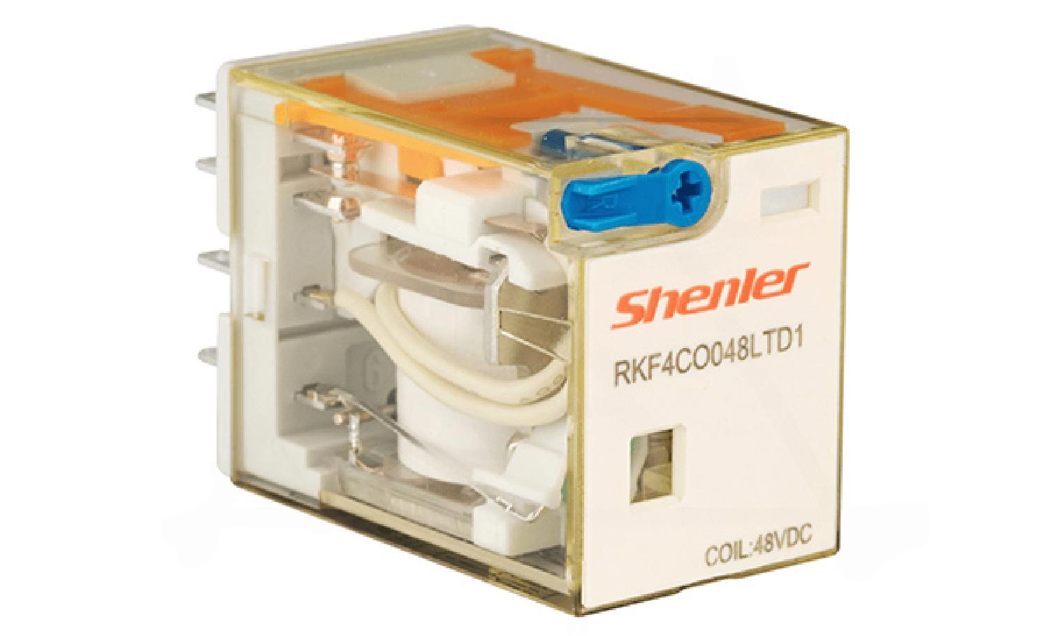 Реле RKF4CO048LTD1, 4CO, 6A,(250VAC/30VDC), 48VDC, мех. индикация, тест-кнопка с блокировкой, диод +A1/-A2, LED