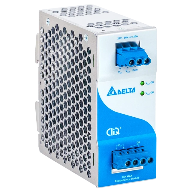 Модуль резервного питания, 20A, 22_60VDC, DIN35, клемн.колодка, ал.корпус