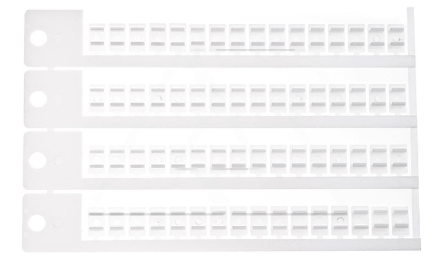 Шильдик маркировочный MP6-C, пластик, 64шт. в пластине, для цоколя 6W и реле SIR6W