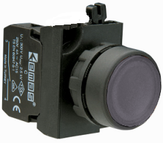 Кнопка (1НО), чёрный цвет, серия CP (250В AC, 4А), IP65 CP100DH