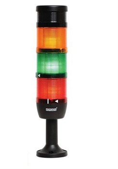 Сигнальная колонна EMAS 70мм, красная, желтая, зеленая, 220V, стробоскоп FLESH, зуммер