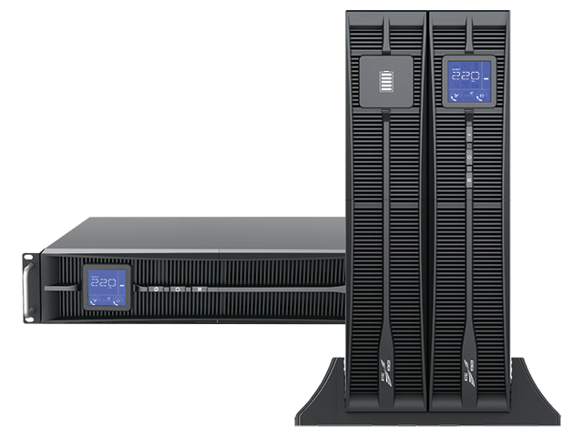 ИБП Kehua KR-RM 1000VA/900W, RT 2U, ЖК-дисплей, без АКБ (с коннекторами для подключения внутренних АКБ 3х7-9Ah/12V), Hot swap, 8?IEC320 C13