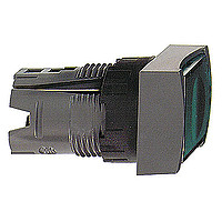 КНОПКА ПРЯМОУГ. С ПОДСВ. ЗЕЛЕНАЯ