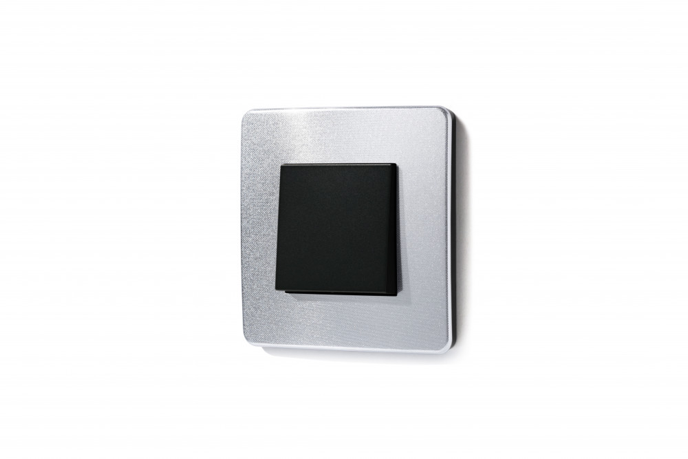 UNICA STUDIO рамка 1-постовая, ХРОМ/антрацит