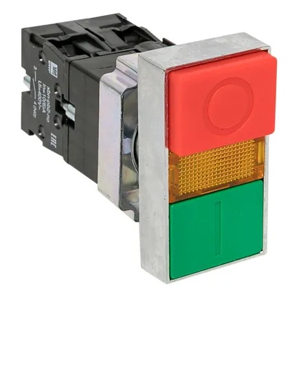 Кнопка LAY5-BW8465 "I-O" прямоугольная 230В NO+NC EKF PROxima